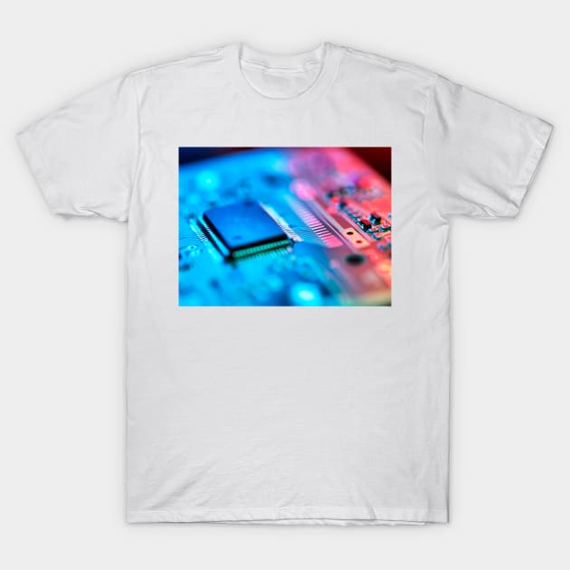 Circuit Board (F011/3444) T-Shirt by SciencePhoto